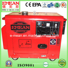 Water Cooling 6kw Red Yellow Electric Diesel Generator